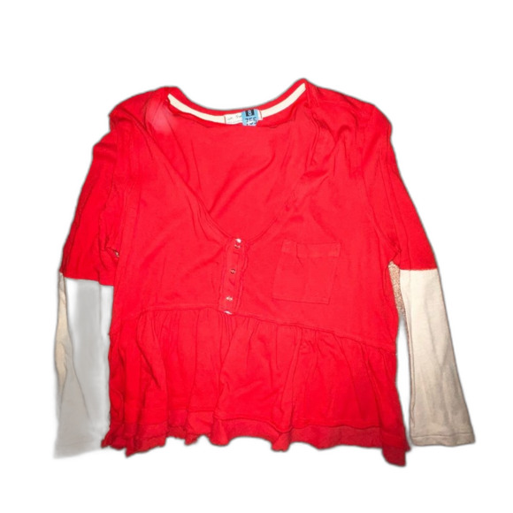 FREE PEOPLE Raw Edges Tangerine Crop Top - Picture 1 of 3